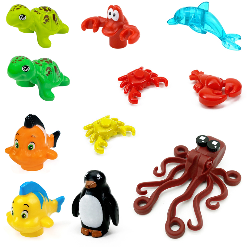 Marine Aquarium Hermit Crab - Морская жизнь животное MOC строительные блоки