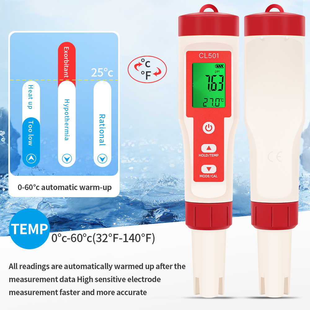 PH/CL2/H2/ORP/измеритель темпе – обзор и цена Marine Aquarium Water Analyzer