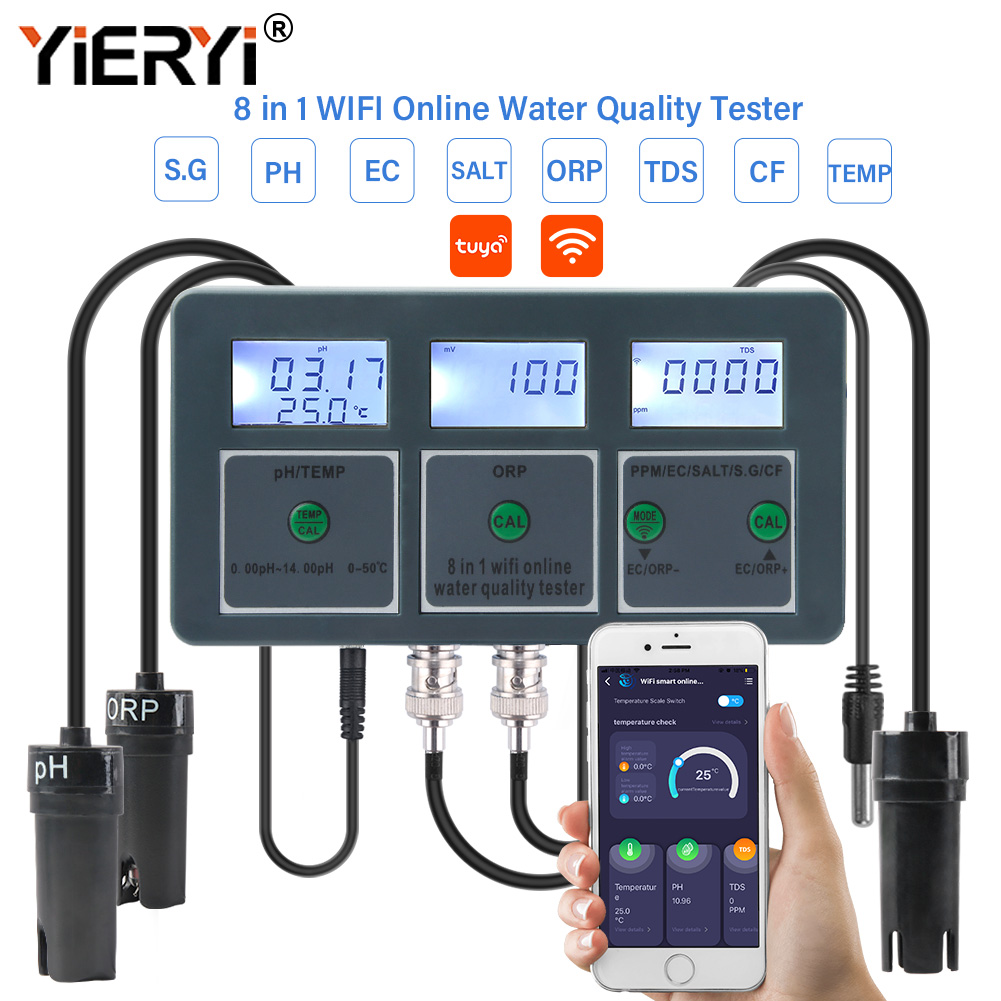 Yieryi WiFi Tuya Smart PH ORP  – обзор и цена Marine Aquarium Water Analyzer